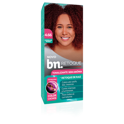 Tonalizante Vermelho Bordô 4.66 Sem Amônia 90g | bn.Cachos